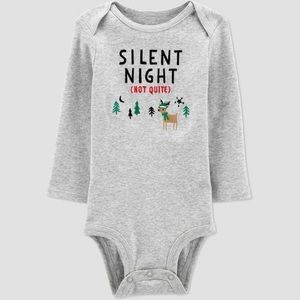 NWT Baby Christmas 'Silent Night' Bodysuit Just One You By Carter's